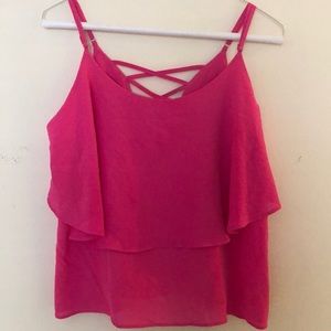 Two-Tier Tank-blouse with Cross Back